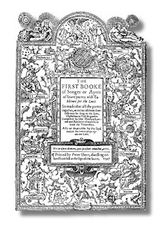 Title Page of 'First Booke of Songes or Ayres of Fowre Partes', 1597